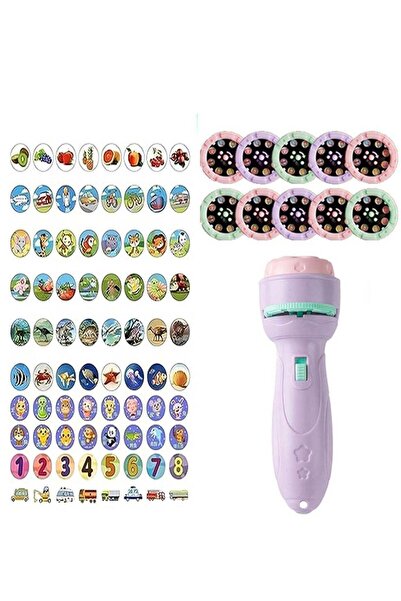 BlueFire Kids Projector Flashlight Toy – 80 Educational Story Projections wit...