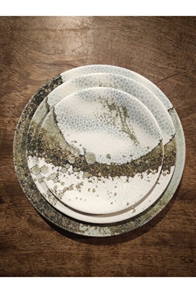 Kütahya Porselen 27 Cm, 23 cm and 19 cm 3-Piece Presentation Plates