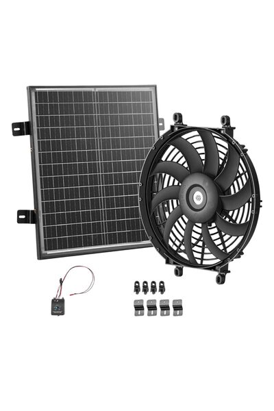 Vivatechnix Ventilator solar pentru mansarda, 30.5 cm diametru, debit 2208,7 ...