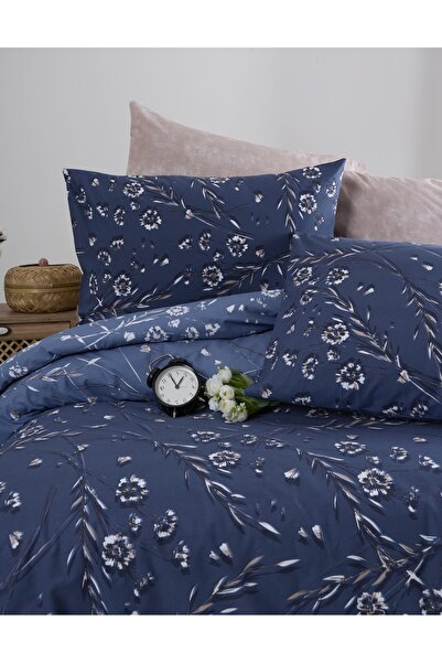 Marka Poplin 100% Cotton Double Bedding Set Gökçe