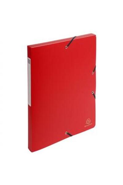 Exacompta Plastic folder with elastic and gusset 2.5cm red