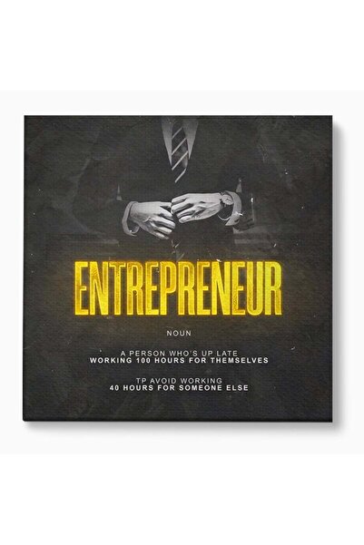 Luxcanva Tablou Canvas Antreprenorul 90x90 cm pe Sasiu Lemn Office Business O...
