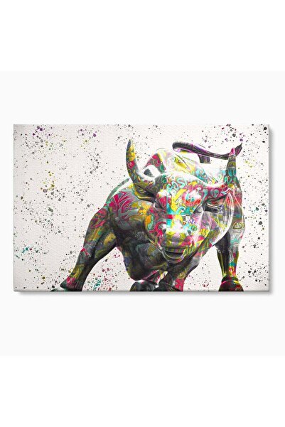 Luxcanva Tablou Canvas Bull Market 150x100 cm pe Sasiu Lemn Stock Market Biro...