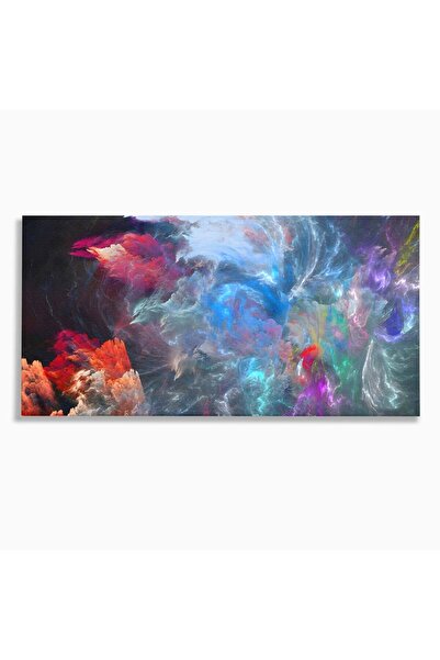 Luxcanva Tablou Canvas Colorful Cosmos 140x70 cm pe Sasiu Lemn Colorat Spatiu...