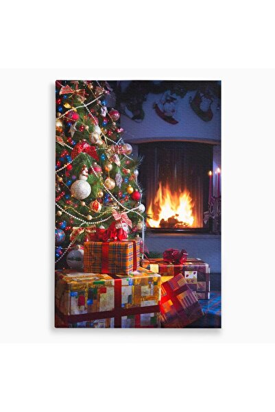 Luxcanva Tablou Canvas Bradul De Craciun 100x150 cm pe Sasiu Lemn Decorativ L...