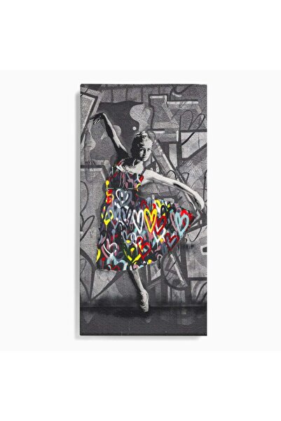Luxcanva Tablou Canvas Colorful Ballerina 60x120 cm pe Sasiu Lemn Decorativ D...