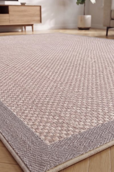 Anatolian Carpet Store Sisal Dokuma Hav Vermez, Leke Tutmaz, Robot Süpürgeye Uygun Modern Gri Halı