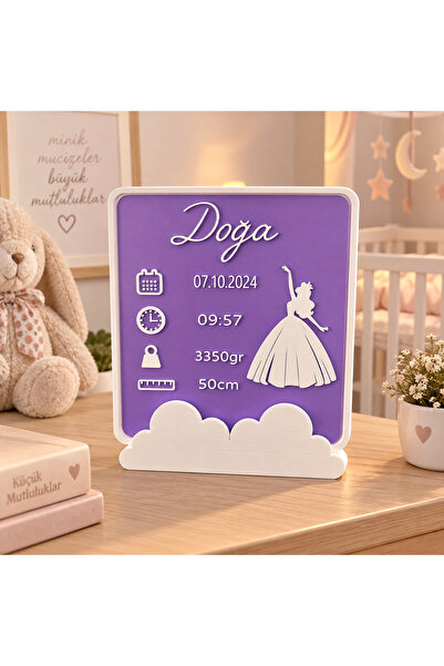 Liora3dStudio Kişiye Özel Doğum Panosu | İsimli Bebek Doğum Hatırası | Doğum ...