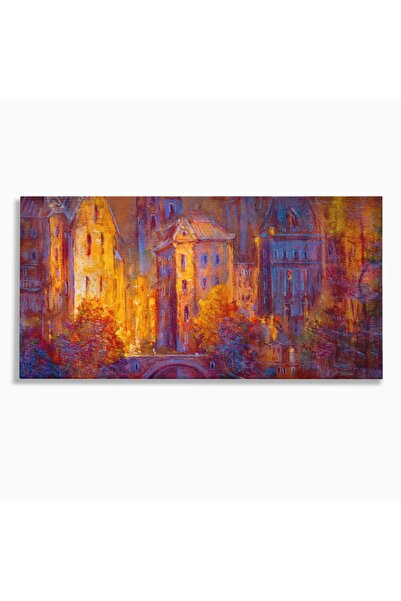 Luxcanva Tablou Canvas The Old City 120x60 cm pe Sasiu Lemn Living Arhitectur...
