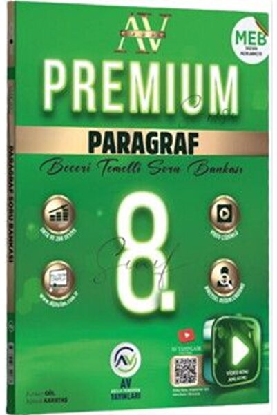 AV YAYINLARI 8. Sınıf Paragraf Premium Beceri Temelli Soru Bankası