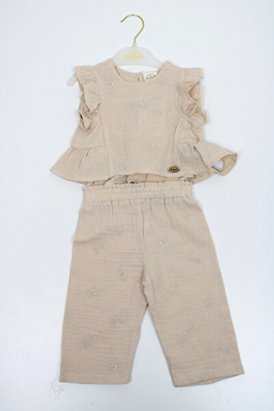 Serkon Girl baby monthly embroidered muslin set 0869