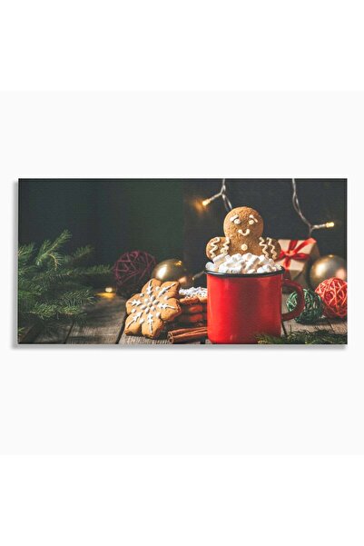Luxcanva Tablou Canvas Christmas Gingerbread 120x60 cm pe Sasiu Lemn Decorati...