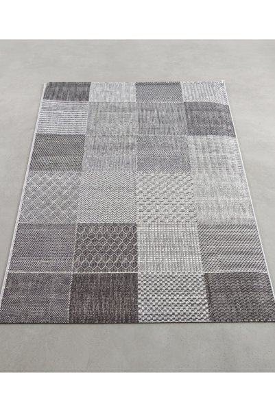Anatolian Carpet Store Sisal Dokuma Hav Vermez, Leke Tutmaz, Robot Süpürgeye Uygun Modern Antrasit Halı