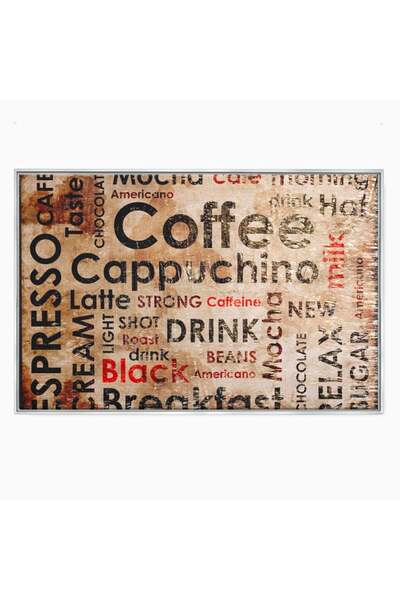 Luxcanva Tablou Canvas Espresso 70x50 cm cu Rama Argintiu Drink Cafea Relax