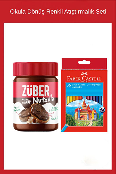 Züber Nutzilla Fındık Kreması 315 g ve Faber-Castell Kuru Boya Kalemi 36'lı B...