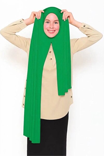 ALDAIYR Ready-To-Wear Practical Combed Cotton Shawl Hijab with Stitching at t...