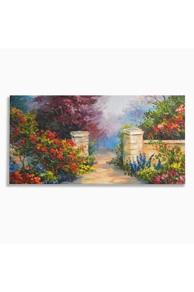 Luxcanva Tablou Canvas Colorful Summer 120x60 cm pe Sasiu Lemn Living Flori N...
