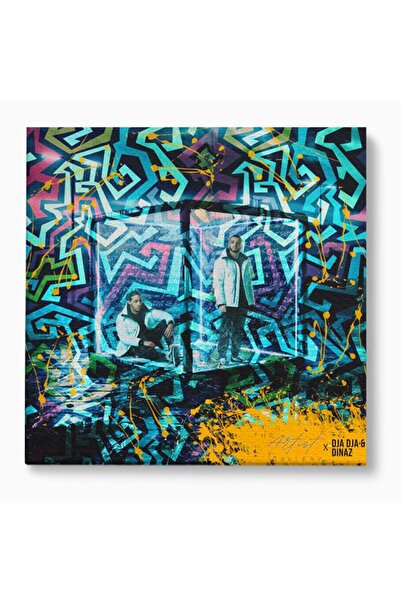 Luxcanva Tablou Canvas Djadja & Dinaz 140x140 cm pe Sasiu Lemn Hip Hop Muzica...