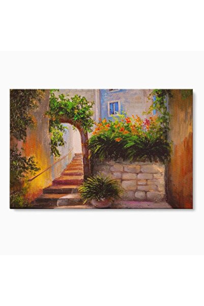Luxcanva Tablou Canvas Ziduri Cu Flori 120x80 cm pe Sasiu Lemn Decorativ Livi...