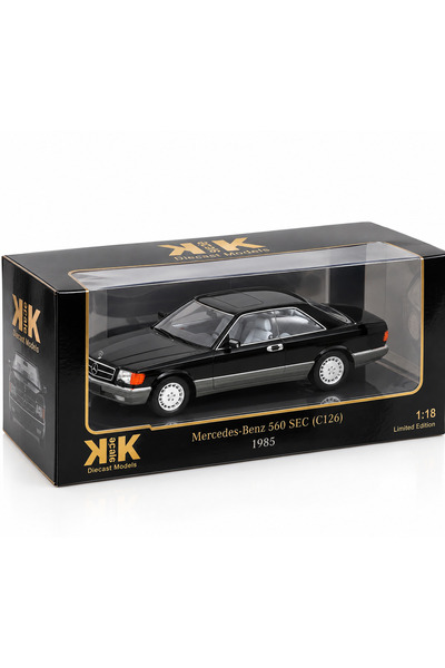 KK Scale 1:18 Mercedes-Benz 560 Sec C126 1985 Black – 1000 Units Produced Worldwide