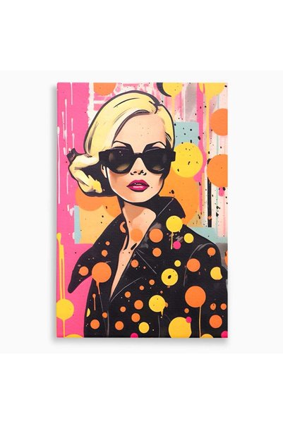 Luxcanva Tablou Canvas Fashion Glasses 70x100 cm pe Sasiu Lemn Room Femeie Moda