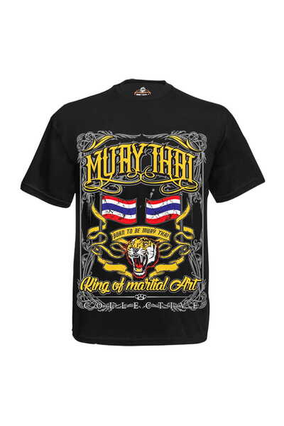 BORN TO BE MUAY THAI Tiger Flag Boxing T-shirt