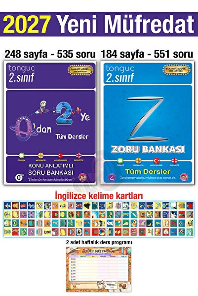 Tonguç Yayınları 2. Sınıf 2027 0'dan 2'ye Konu Anlatımlı Zoru Soru Bankası Se...