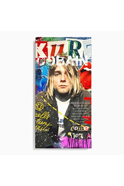Luxcanva Tablou Canvas Kurt Donald Cobain 50x100 cm pe Sasiu Lemn Decorativ C...