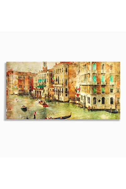 Luxcanva Tablou Canvas Plimbare Cu Gondola 120x60 cm pe Sasiu Lemn Oameni Can...