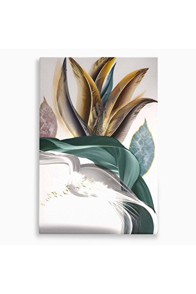 Luxcanva Tablou Canvas Green Leaf 50x70 cm pe Sasiu Lemn Decorativ Dormitor F...