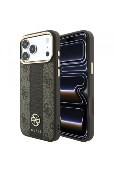 Guess Husă MagSafe pentru Apple iPhone 18 Pro / 17 Pro, Guess, 4G Stripe Roun...