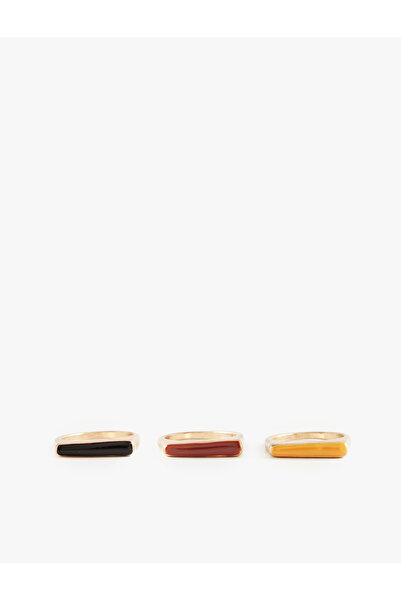 Koton Multicolored 3-Piece Ring Set - X Melis Ağazat