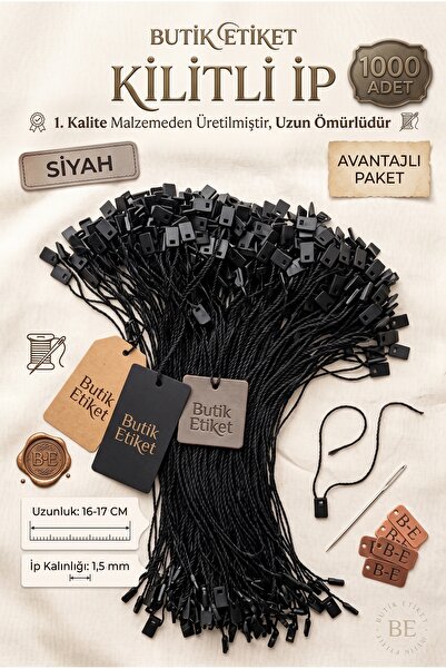 Kilitli İp Siyah 1000 ADet