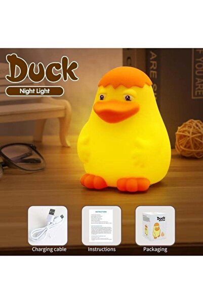 BlueFire Duck Silicone Night Light Timer - Rechargeable, Dimmable, Touch Beds...