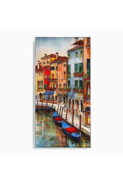 Luxcanva Tablou Canvas The Architecture Of Venice 50x100 cm cu Rama Argintiu ...