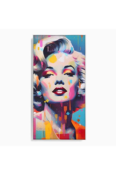 Luxcanva Tablou Canvas Lady Marilyn Monroe 60x120 cm cu Rama Argintiu Living ...