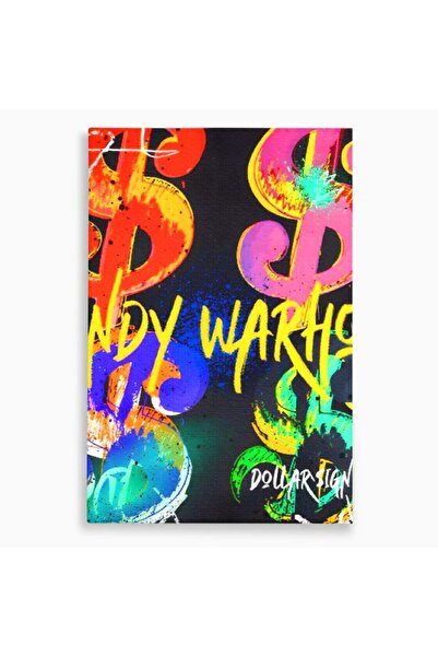 Luxcanva Tablou Canvas Dollar Sign 50x70 cm pe Sasiu Lemn Room Andy Warhol Gr...
