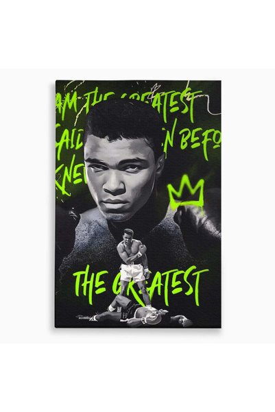 Luxcanva Tablou Canvas Mr. Muhammad Ali 50x70 cm pe Sasiu Lemn Boxer Sportiv ...