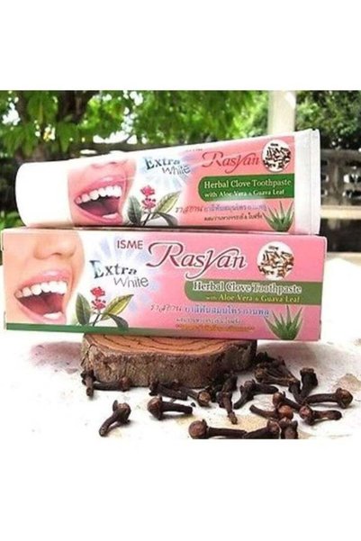 RASYAN Extra White Herbal Clove Toothpaste – Enriched with Aloe Vera and Guav...