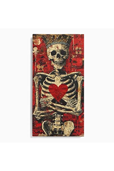 Luxcanva Tablou Canvas Regele de Inima Rosie 60x120 cm pe Sasiu Lemn Carte Jo...
