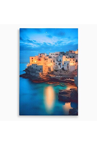 Luxcanva Tablou Canvas Vis La Malul Marii 50x70 cm pe Sasiu Lemn Room Cladiri...