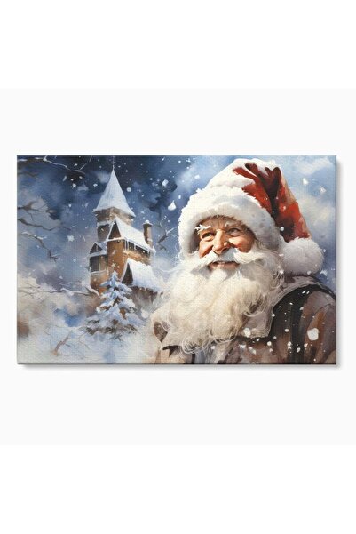Luxcanva Tablou Canvas Lumea Magica a lui Mos Craciun 100x70 cm pe Sasiu Lemn...