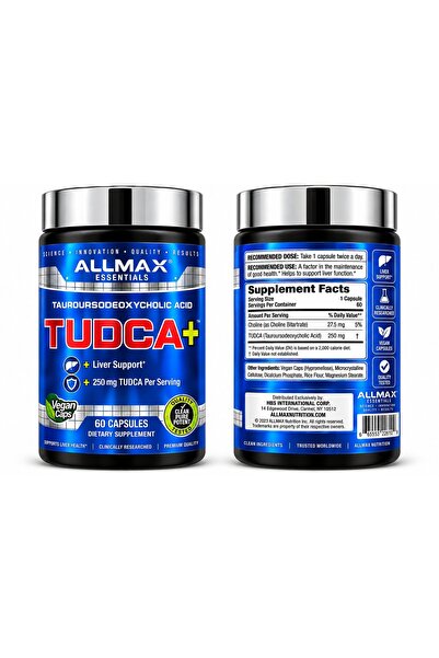 ALLMAX , TUDCA+, Liver Supplements. Choline Bitartrate 250 mg, 60 Capsules - ...