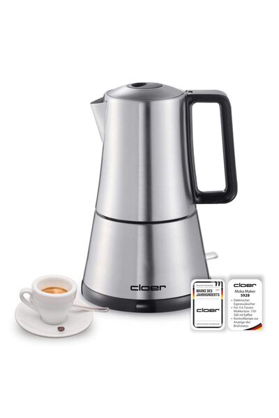 Cloer 5928 Moka Maker, "elektrikli espresso makinesi", 3-6 fincan, paslanmaz ...