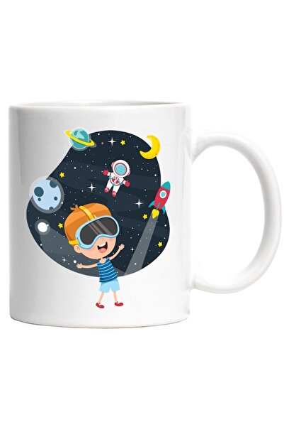 INOVATIX Προσαρμοσμένο Cana alba, Copil, Spatiu, Astronaut, Racheta, Planet, ...