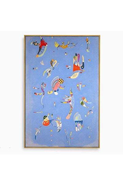 Luxcanva Tablou Canvas Marine Animals 70x100 cm cu Rama Auriu Decorativ Camer...