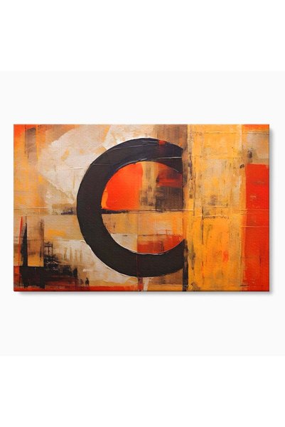 Luxcanva Tablou Canvas Realitate Abstracta 70x50 cm pe Sasiu Lemn Living Crom...