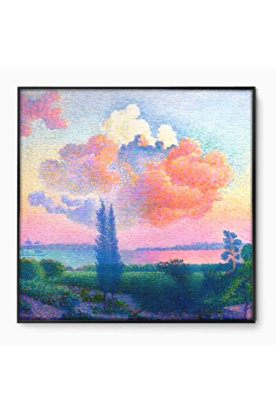 Luxcanva Tablou Canvas The Rose Cloud 100x100 cm cu Rama Negru Arta Henri Edm...