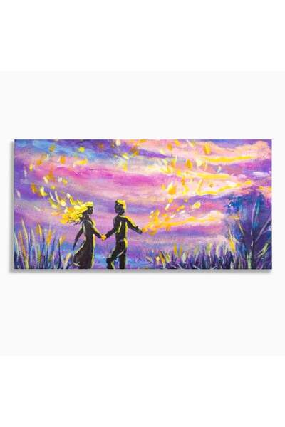 Luxcanva Tablou Canvas Mana in Mana Spre Infinit 140x70 cm pe Sasiu Lemn Magi...