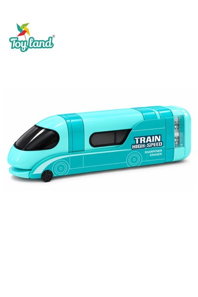 TOY LAND 2-in-1 Train Shaped Eraser & Pencil Sharpener for Kids | Cute Bullet...